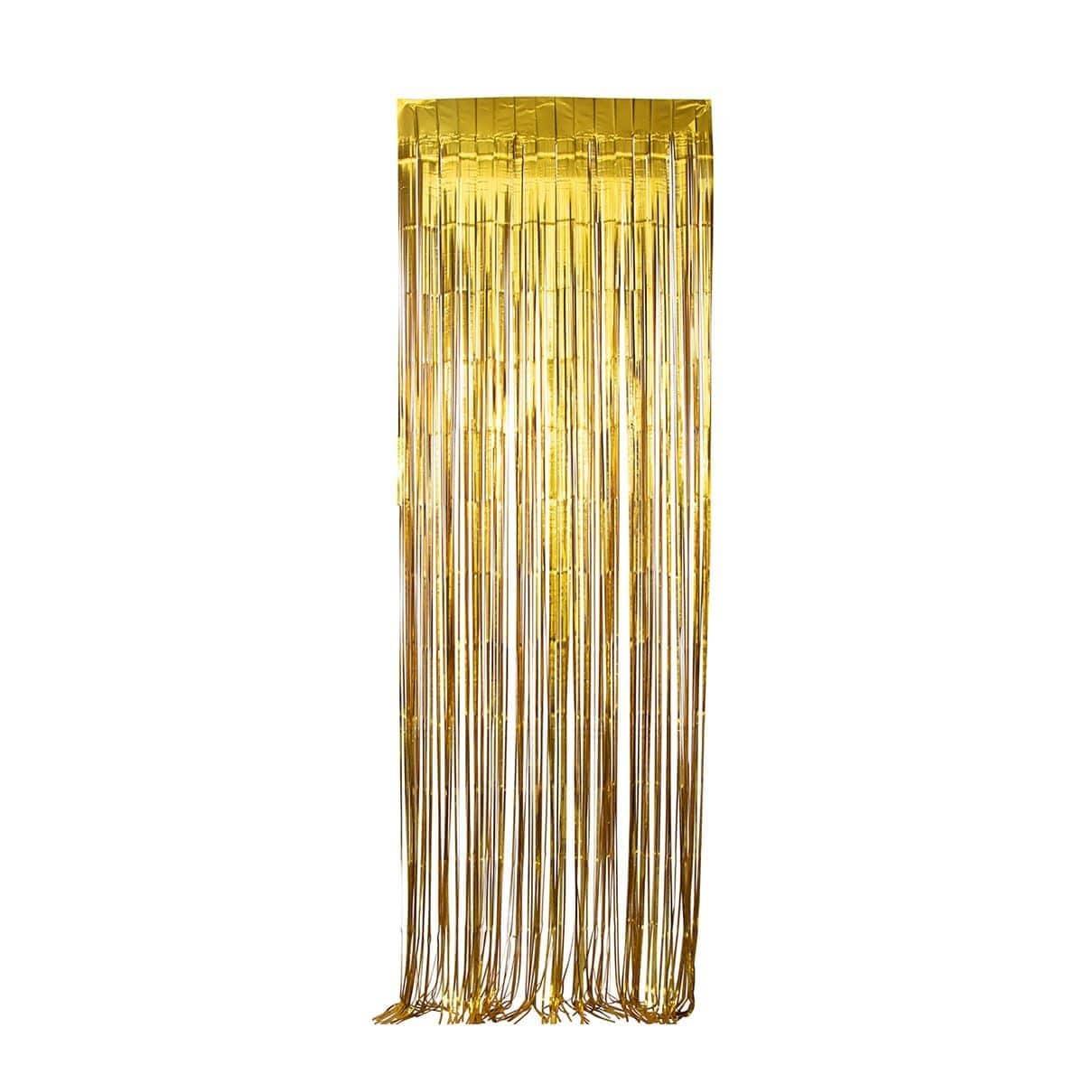 Buy Decorations Gold, Matte Collection, Foil Fringe Curtain sold at Party Expert