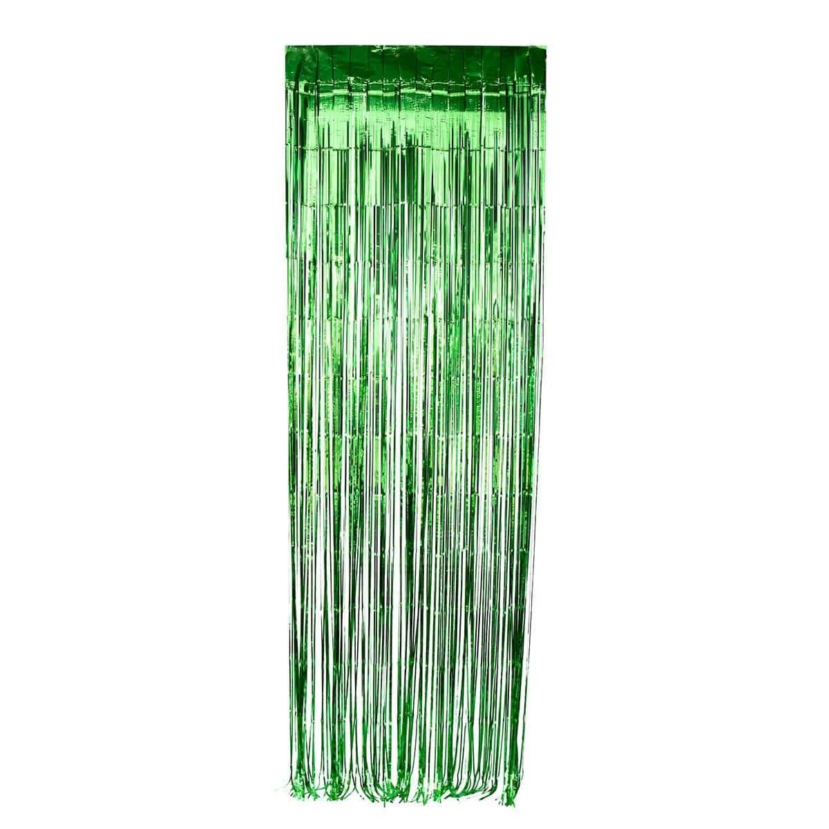 Buy Decorations Green Foil Fringe Curtain sold at Party Expert
