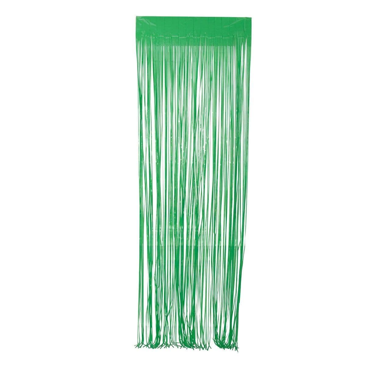 Buy Decorations Green, Macaroon Collection, Foil Fringe Curtain sold at Party Expert