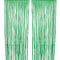 WIDE OCEAN INTERNATIONAL TRADE BEIJING CO., LTD Decorations Green Pastel Foil Fringe Curtain, 2 Count 810077650127