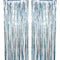 WIDE OCEAN INTERNATIONAL TRADE BEIJING CO., LTD Decorations Light Blue Foil Fringe Curtain, 2 Count 810077650011