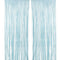 WIDE OCEAN INTERNATIONAL TRADE BEIJING CO., LTD Decorations Light Blue Pastel Foil Fringe Curtain, 2 Count 810077650110