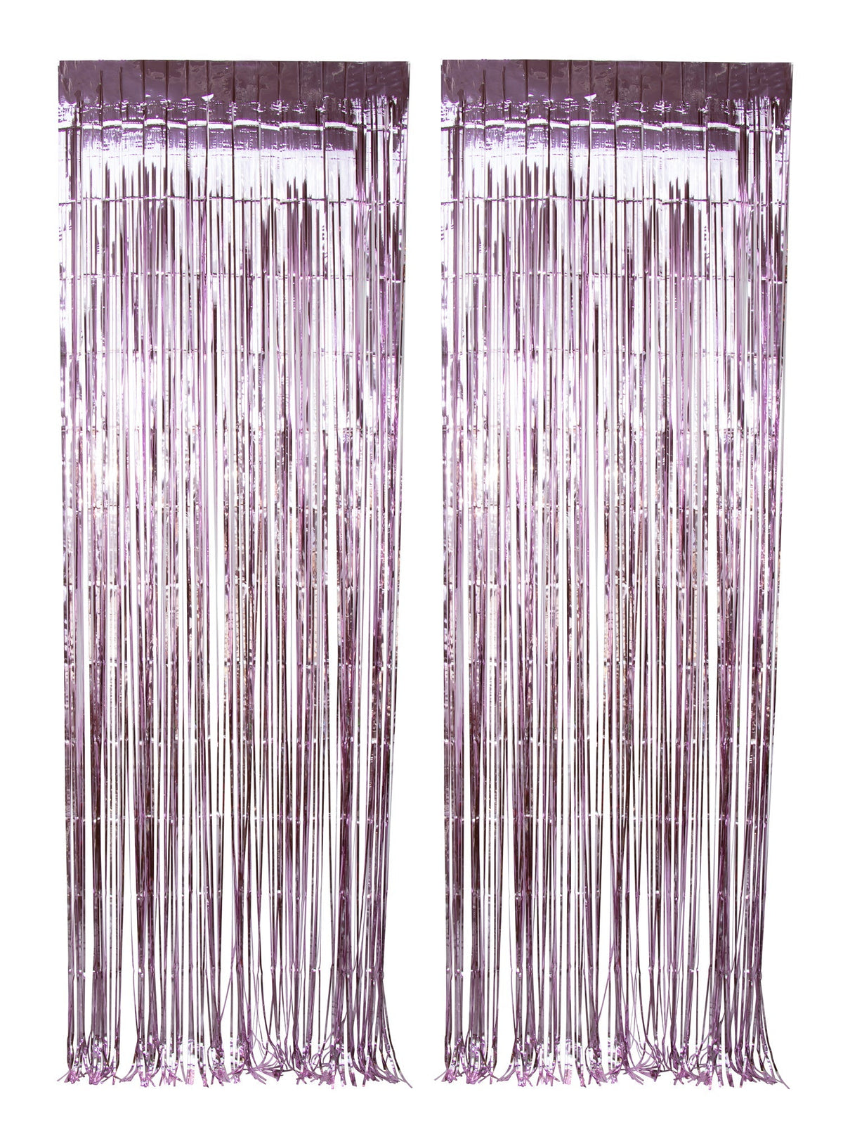 WIDE OCEAN INTERNATIONAL TRADE BEIJING CO., LTD Decorations Light Pink Foil Fringe Curtain, 2 Count 810077650028