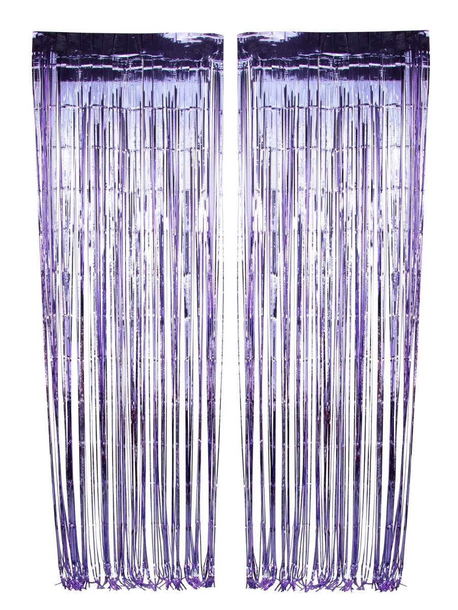 WIDE OCEAN INTERNATIONAL TRADE BEIJING CO., LTD Decorations Light Purple Foil Fringe Curtain, 2 Count 810077650035