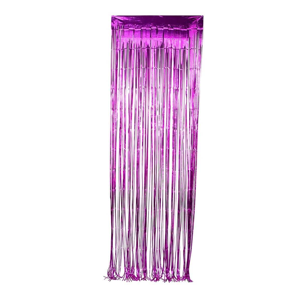 Buy Decorations Purple Foil Fringe Curtain sold at Party Expert