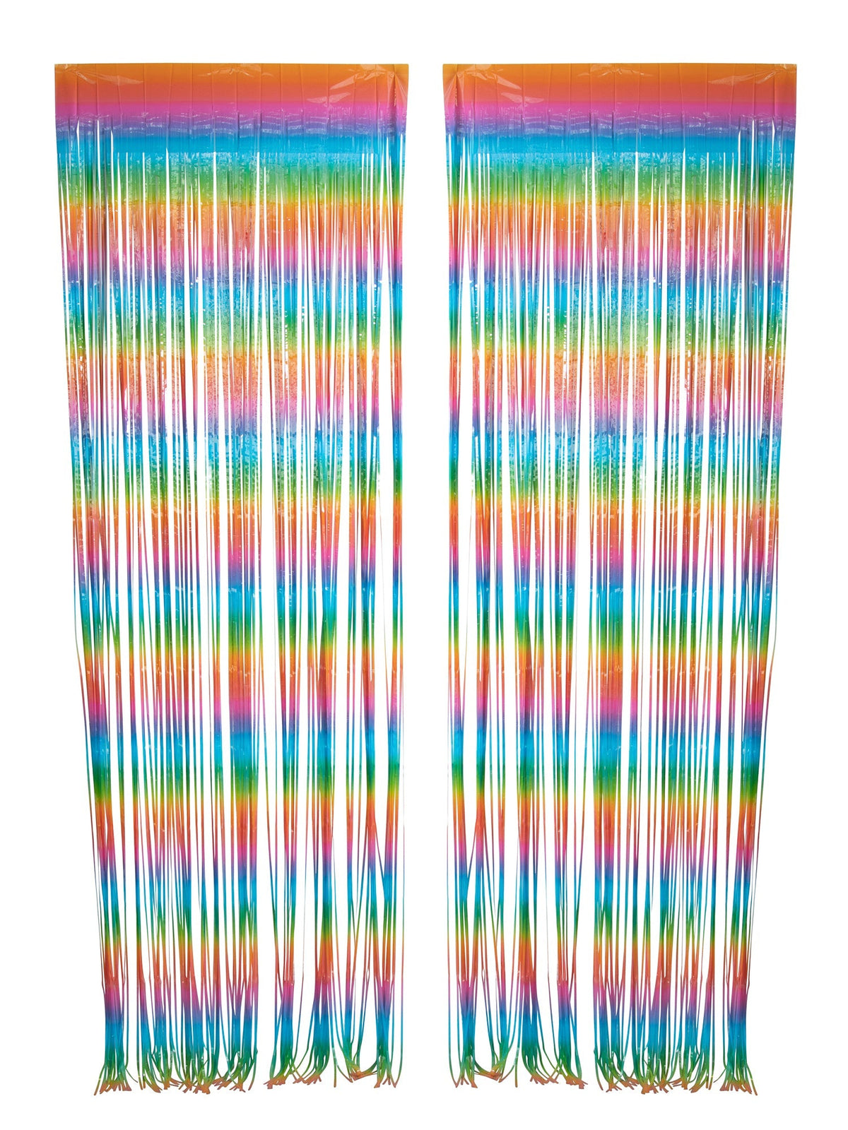 WIDE OCEAN INTERNATIONAL TRADE BEIJING CO., LTD Decorations Rainbow, Macaroon Collection, Foil Fringe Curtain, 2 Count 810077650141