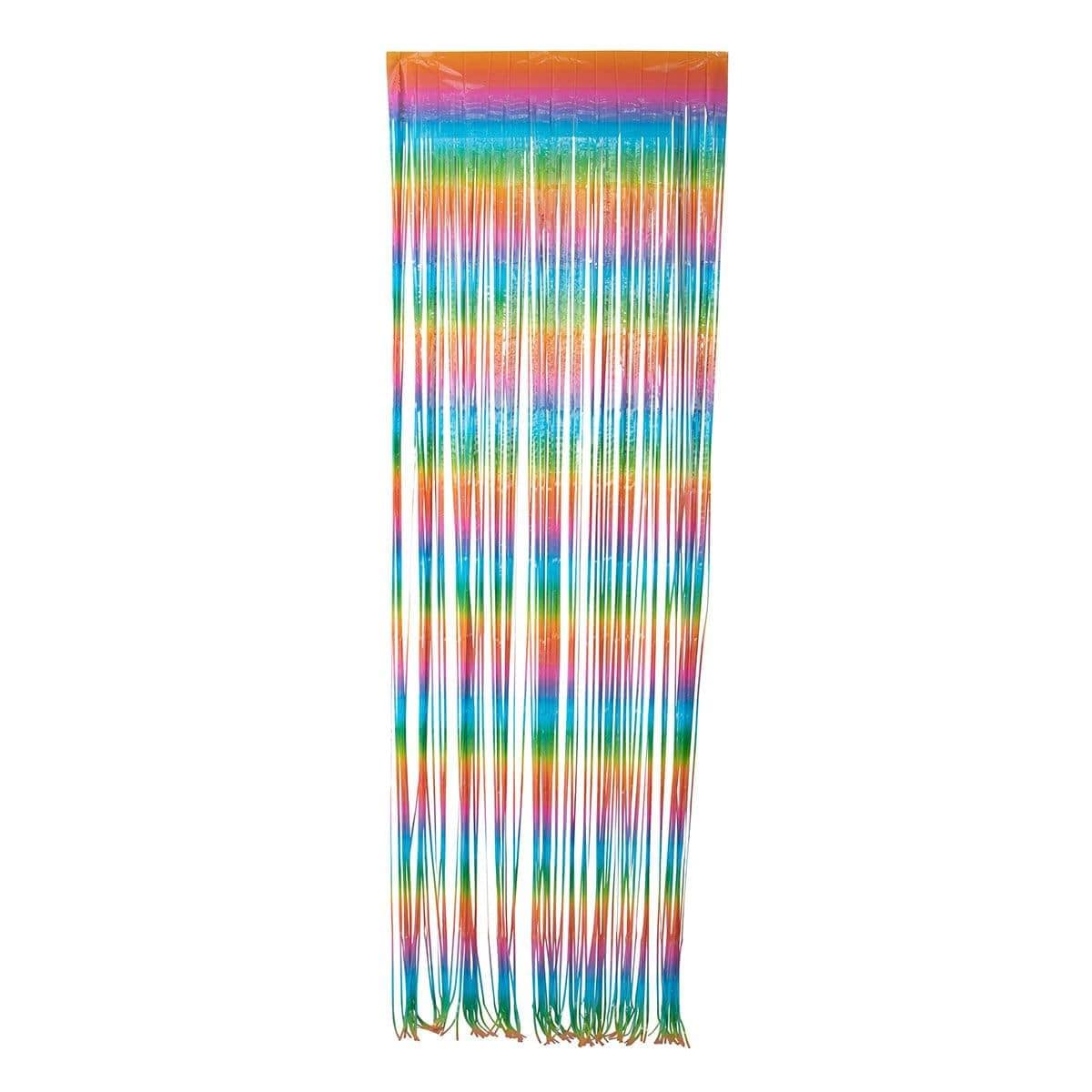 Buy Decorations Rainbow, Macaroon Collection, Foil Fringe Curtain sold at Party Expert