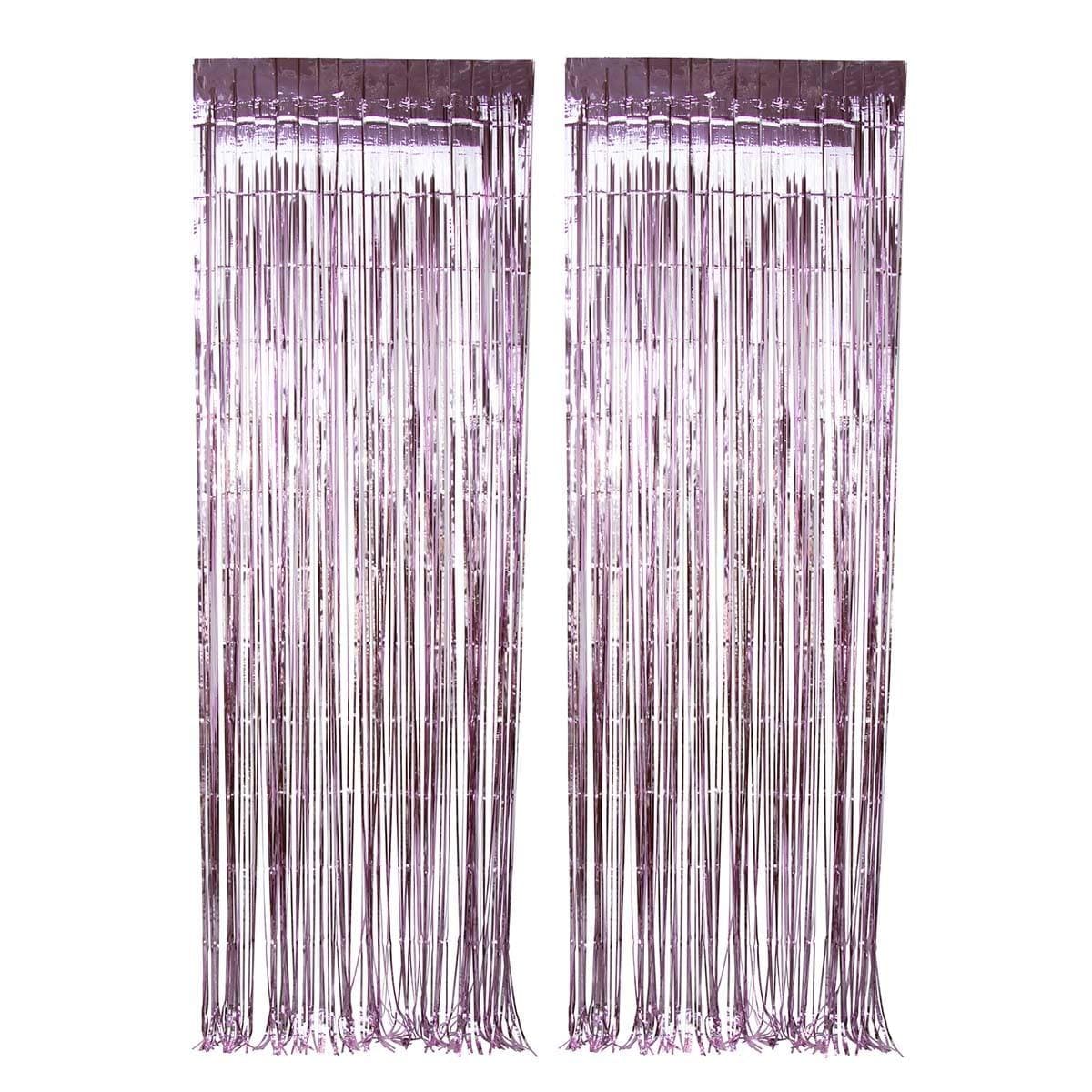 Buy Decorations Rose Gold Foil Fringe Curtain, 2 Count sold at Party Expert