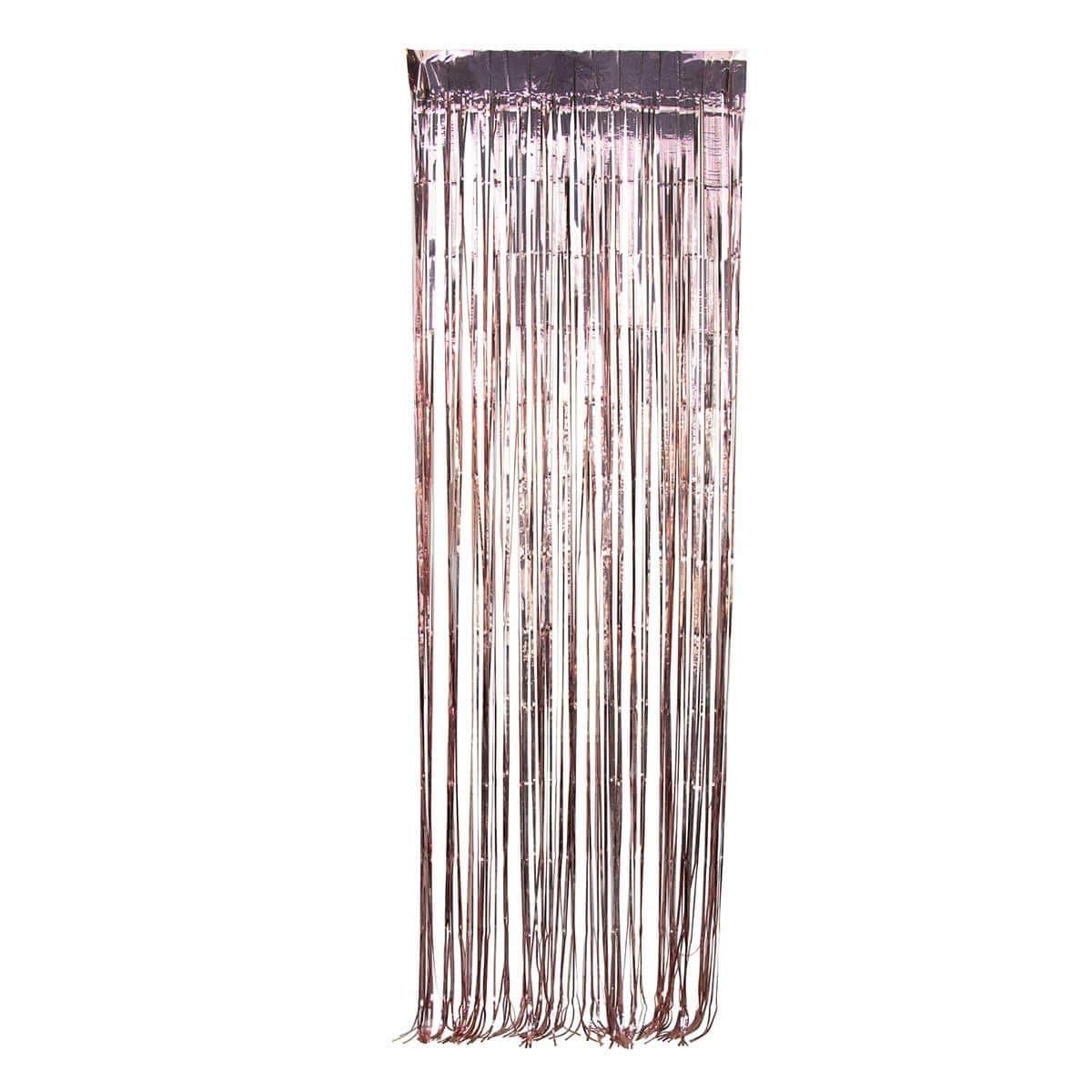 Buy Decorations Rose Gold, Laser Collection, Foil Fringe Curtain sold at Party Expert
