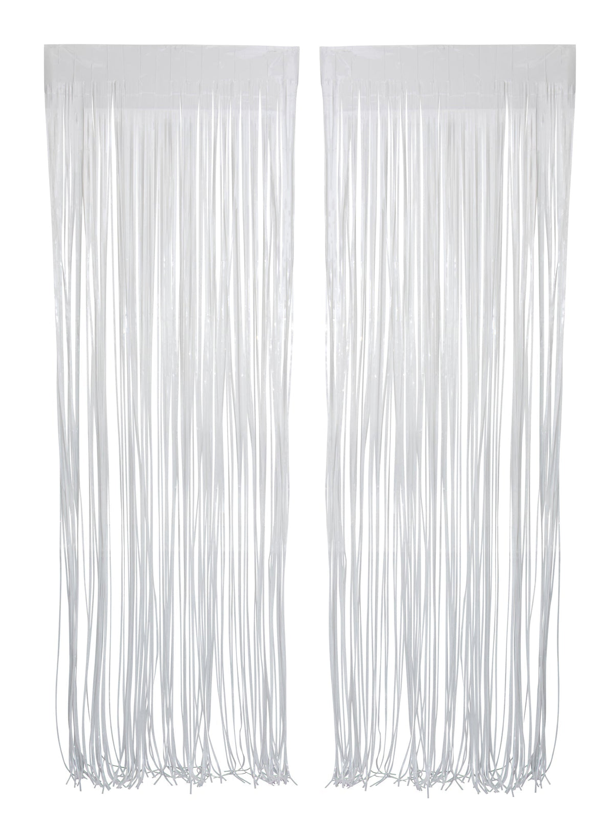 WIDE OCEAN INTERNATIONAL TRADE BEIJING CO., LTD Decorations White, Macaroon Collection, Foil Fringe Curtain, 2 Count 810077650226