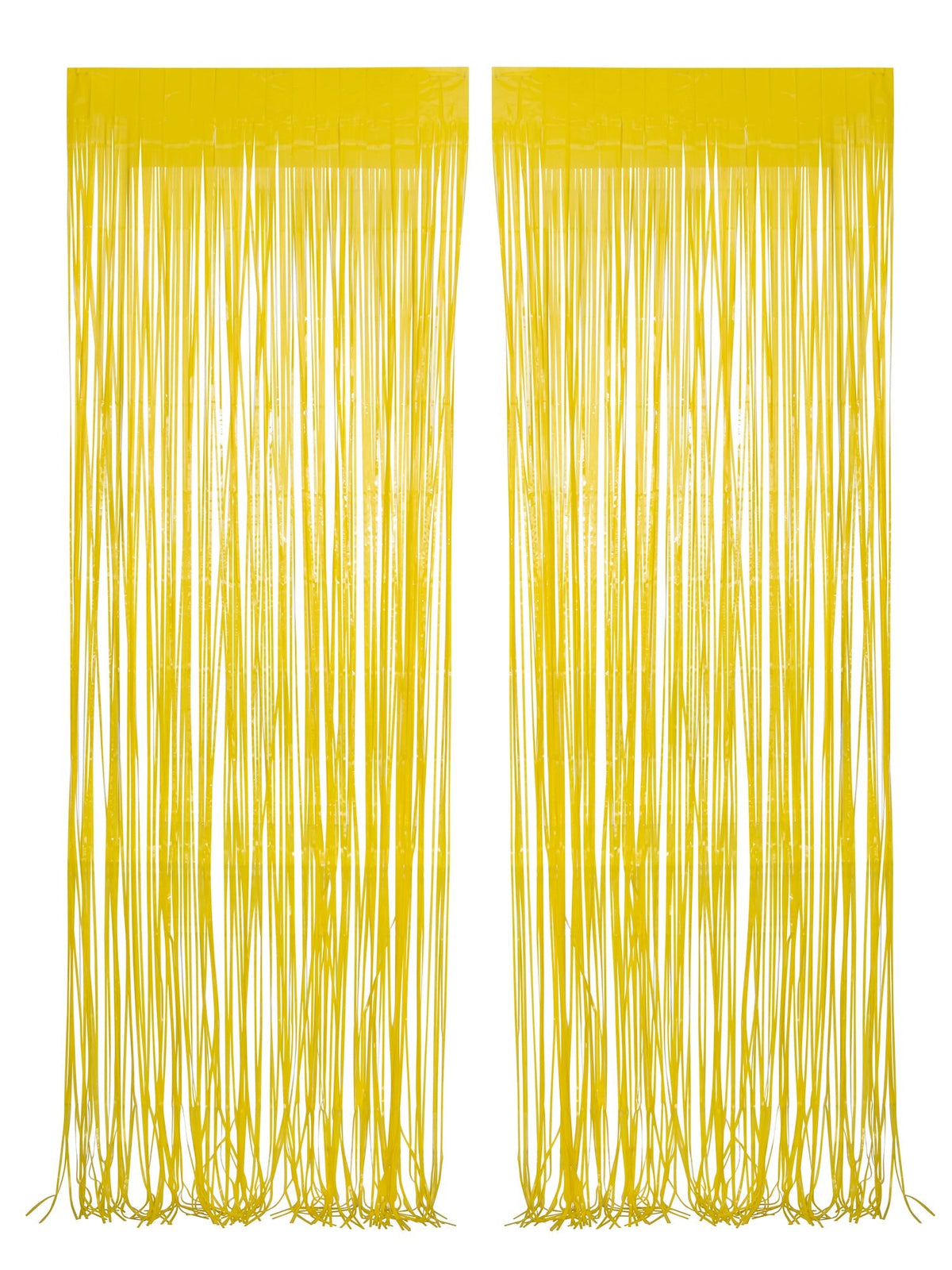 WIDE OCEAN INTERNATIONAL TRADE BEIJING CO., LTD Decorations Yellow Pastel Foil Fringe Curtain, 2 Count 810077650134