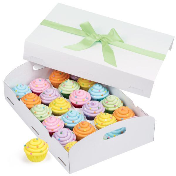 Buy Cake Supplies Folding Tray Cupcake Box - White sold at Party Expert
