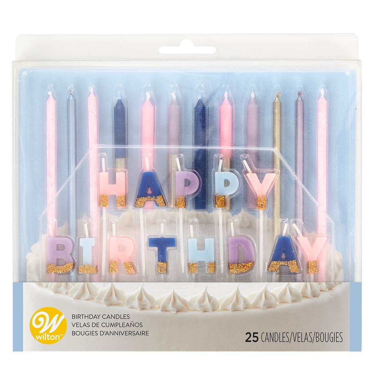 Buy Cake Supplies Happy Birthday Candle Set, 25 Count sold at Party Expert