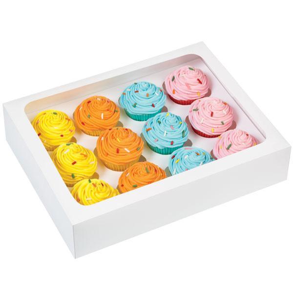 Buy Cake Supplies Mini Cupcake Box With Window 2 X 9.5 X 7.5 In. 3/Pkg. sold at Party Expert