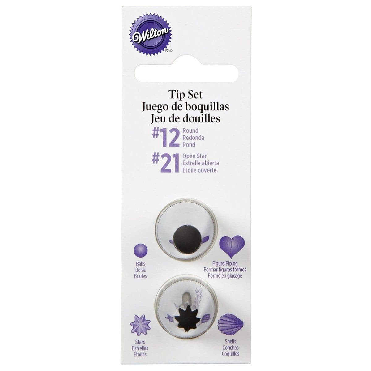 Buy Cake Supplies Tip Set Star And Round 2/Pkg. sold at Party Expert