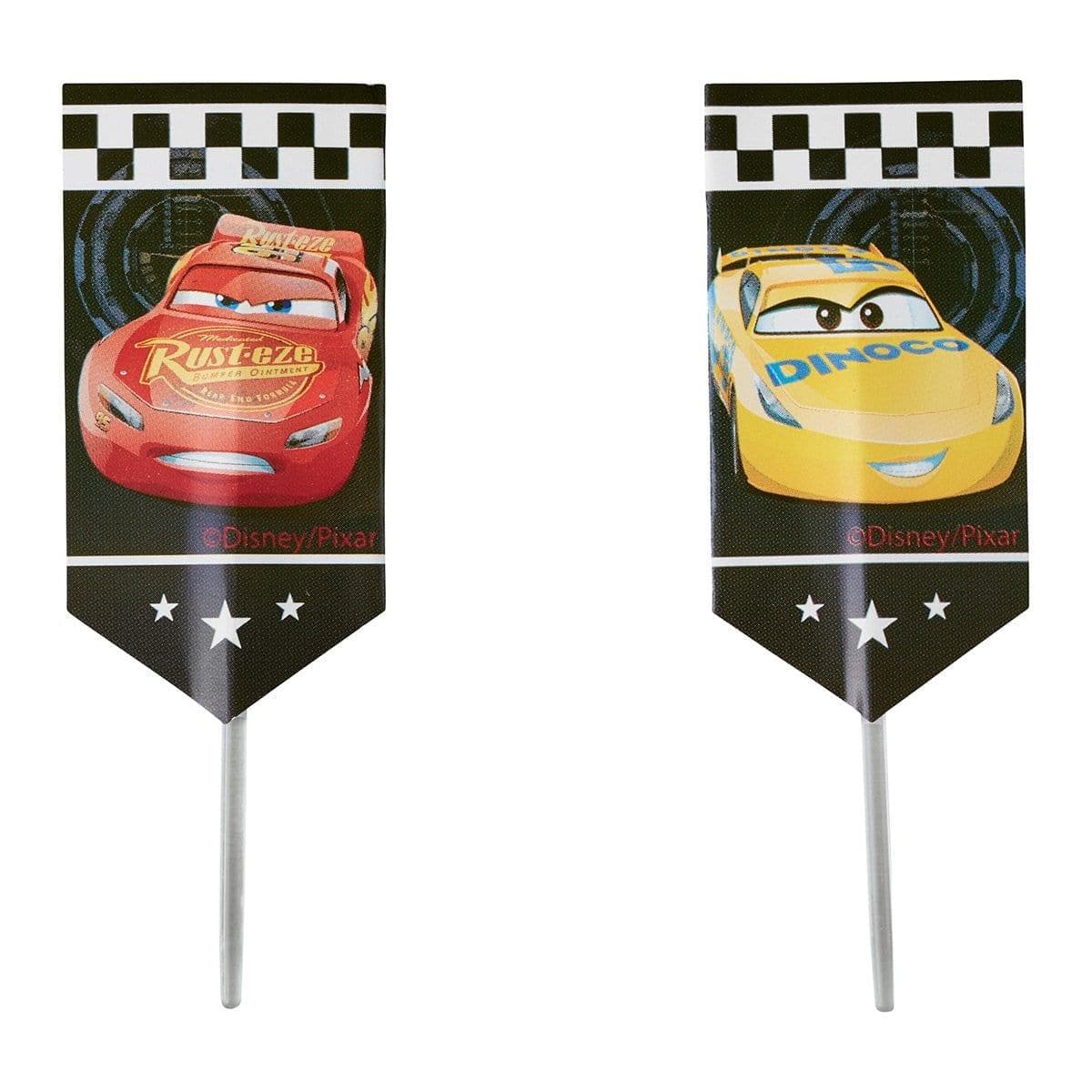 Buy Kids Birthday Cars 3 plastic picks, 24 per package sold at Party Expert
