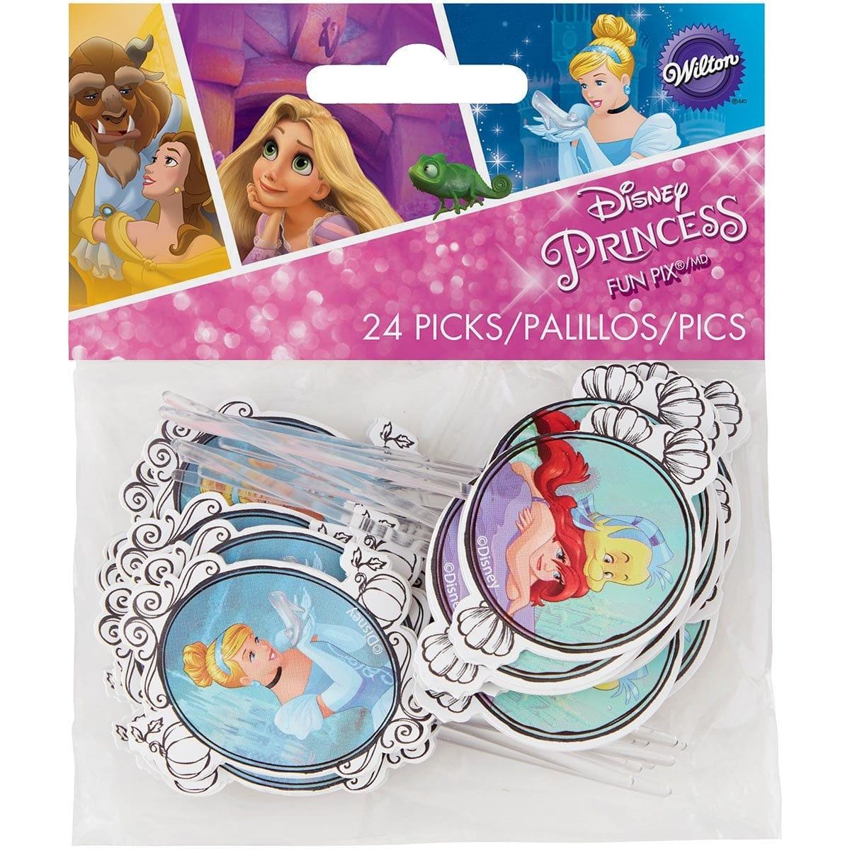 Buy Kids Birthday Disney Princesses picks, 24 per package sold at Party Expert