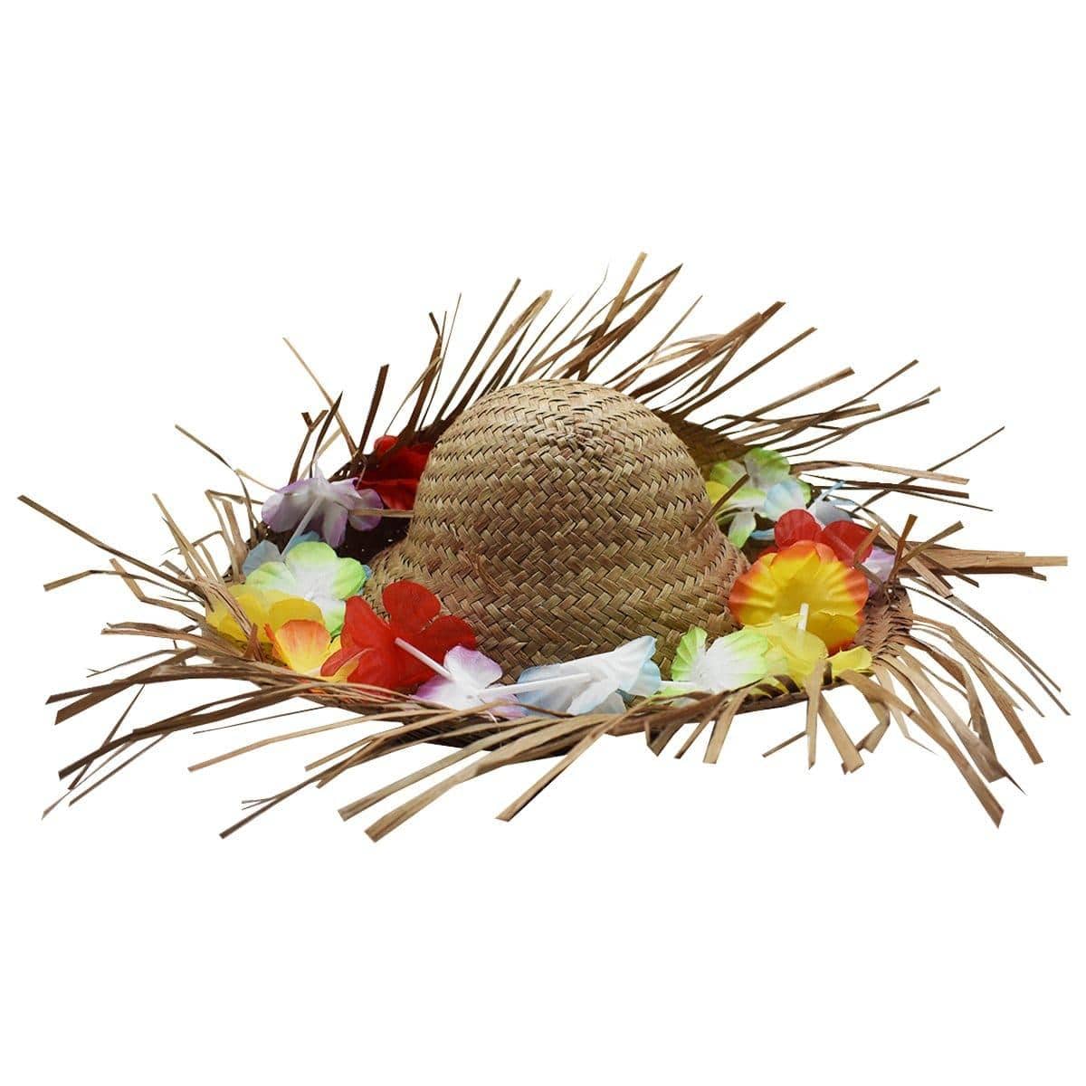 Buy Theme Party Beachcomber Hat with Flowers for Adults sold at Party Expert