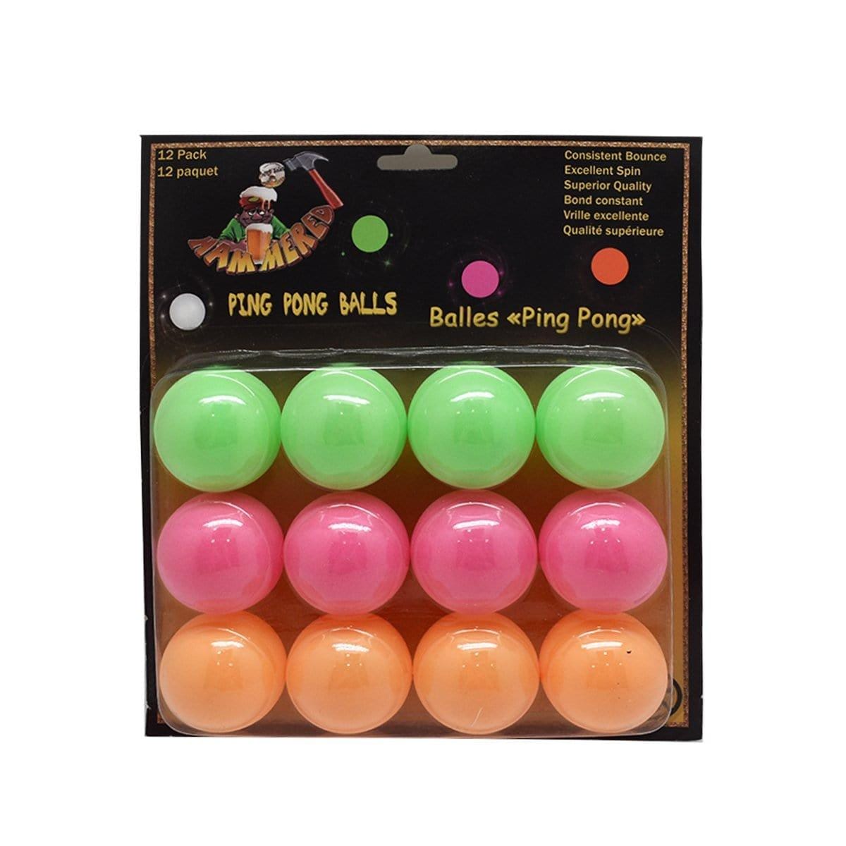 Buy Theme Party Neon Ping Pong Balls, 12 per Package sold at Party Expert