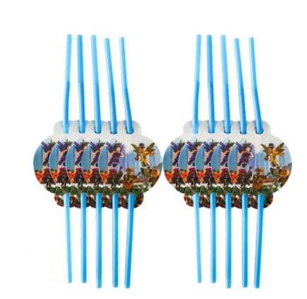 YIWU CREATIVE BALLOON CO,. LTD Kids Birthday Roblox Straws, 10 Count