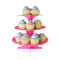 YIWU SANDY PAPER PRODUCTS CO., LTD Everyday Entertaining Cupcake Stand 3 Tiers, Hot Pink