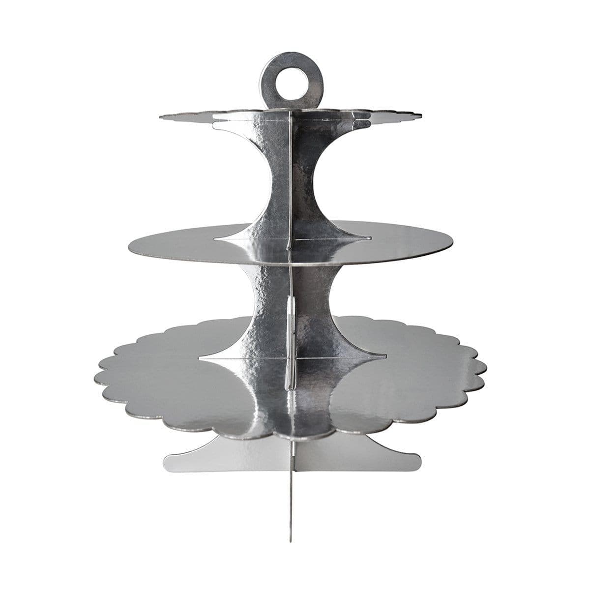 Buy Cake Supplies Cake Stand 3 Tiers - Metallic Silver sold at Party Expert