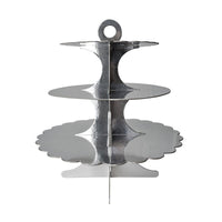 Buy Cake Supplies Cake Stand 3 Tiers - Metallic Silver sold at Party Expert