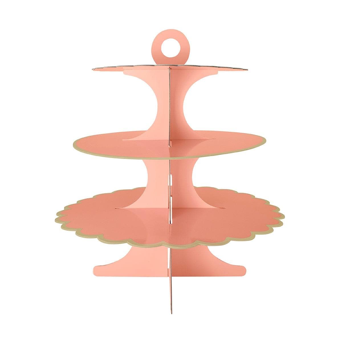 YIWU SANDY PAPER PRODUCTS CO., LTD Everyday Entertaining Cupcake Stand 3 Tiers, Orange