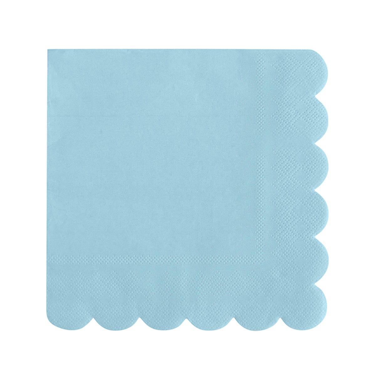 YIWU SANDY PAPER PRODUCTS CO., LTD Everyday Entertaining Flower Edge Light Blue Lunch Napkins, 16 Count