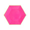 YIWU SANDY PAPER PRODUCTS CO., LTD Everyday Entertaining Hexagon Hot Pink Plates, 9 Inches, 8 Count