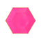 YIWU SANDY PAPER PRODUCTS CO., LTD Everyday Entertaining Hexagon Hot Pink Plates, 9 Inches, 8 Count