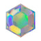 YIWU SANDY PAPER PRODUCTS CO., LTD Everyday Entertaining Hexagon Iridescent Plates, 9 Inches, 8 Count