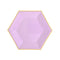 YIWU SANDY PAPER PRODUCTS CO., LTD Everyday Entertaining Hexagon lavender Plates, 7 Inches, 8 Count