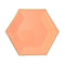 YIWU SANDY PAPER PRODUCTS CO., LTD Everyday Entertaining Hexagon Orange Plates, 9 Inches, 8 Count