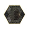 Buy Everyday Entertaining Hexagon Plates 7'' - Black & Gold - 8/Pk sold at Party Expert