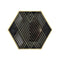 Buy Everyday Entertaining Hexagon Plates 7'' - Black & Gold - 8/Pk sold at Party Expert