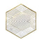 Buy Everyday Entertaining Hexagon Plates 7'', White And Gold - 8/Pk sold at Party Expert
