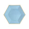 YIWU SANDY PAPER PRODUCTS CO., LTD Everyday Entertaining Hexagon Plates Light Blue, 7 Inches, 8 Count
