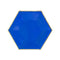 YIWU SANDY PAPER PRODUCTS CO., LTD Everyday Entertaining Hexagon Plates Royal Blue, 7 Inches, 8 Count