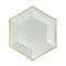 YIWU SANDY PAPER PRODUCTS CO., LTD Everyday Entertaining Hexagon White Plates, 7 Inches, 8 Count