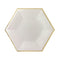 YIWU SANDY PAPER PRODUCTS CO., LTD Everyday Entertaining Hexagon White Plates, 9 Inches, 8 Count