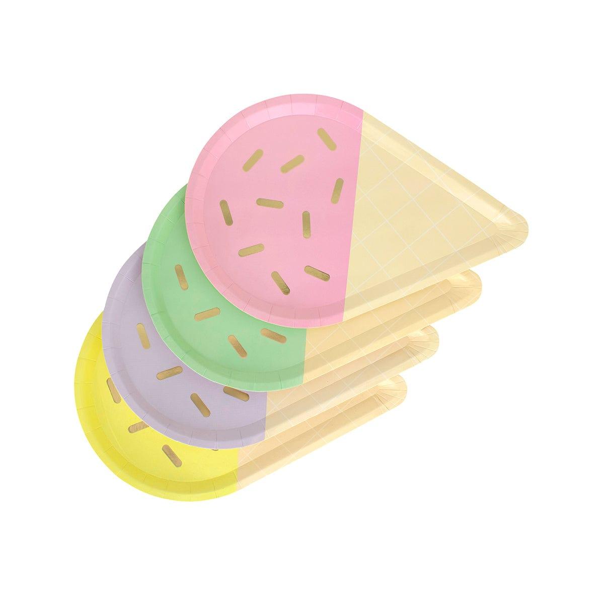 YIWU SANDY PAPER PRODUCTS CO., LTD Everyday Entertaining Ice Creme Cone Plates, 10 Inches, 8 Count