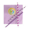 YIWU SANDY PAPER PRODUCTS CO., LTD Everyday Entertaining Lavander And White Paper Straws, 24 Count