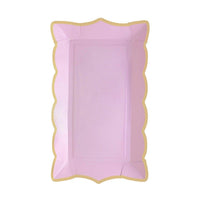 YIWU SANDY PAPER PRODUCTS CO., LTD Everyday Entertaining Lavender Rectangular Trays, 9 Inches, 4 Count