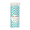 YIWU SANDY PAPER PRODUCTS CO., LTD Everyday Entertaining Light Blue And White Paper Straws, 24 Count