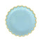 YIWU SANDY PAPER PRODUCTS CO., LTD Everyday Entertaining Light Blue Flowers Edge Plates, 7 inches, 8 Count