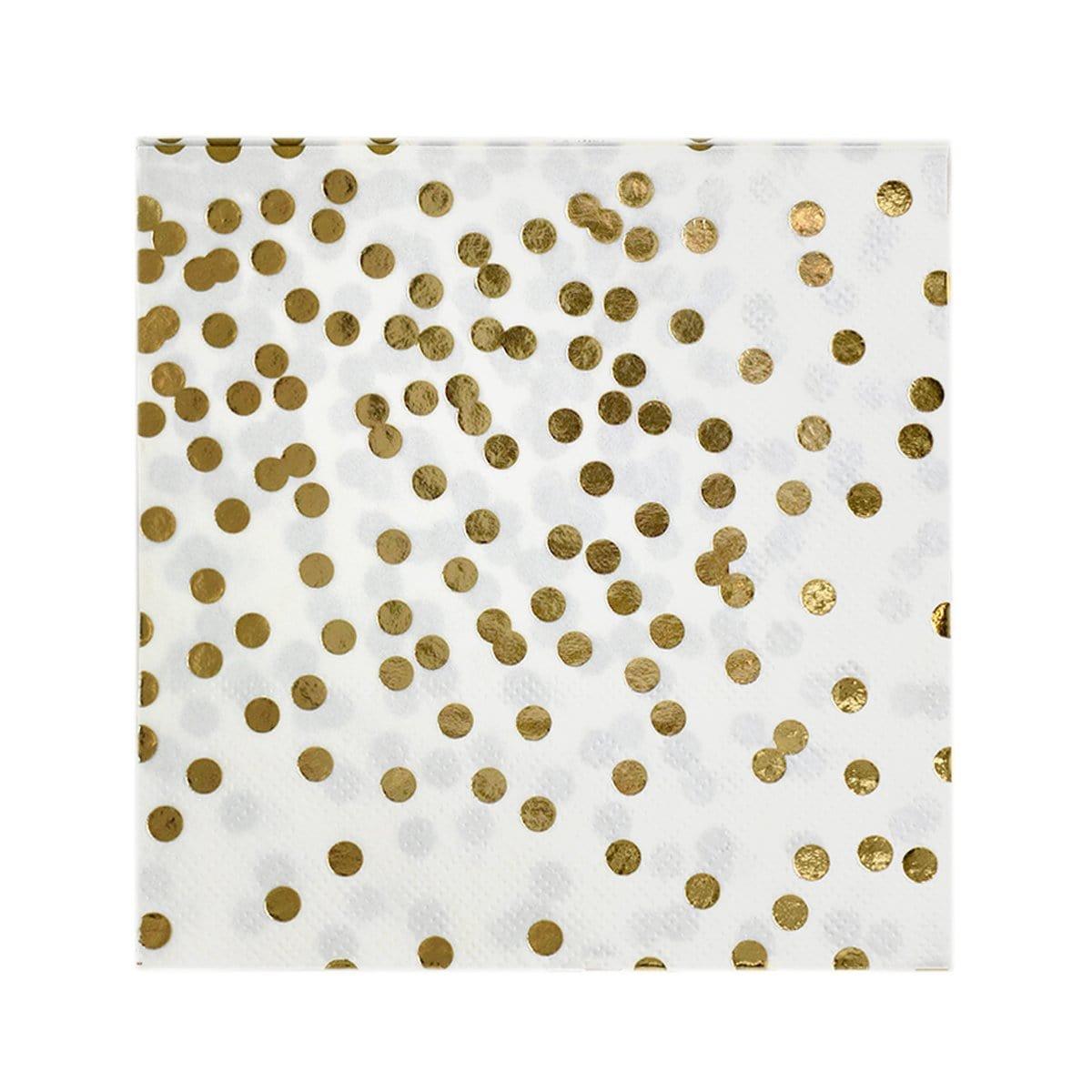 Buy Everyday Entertaining Lunch Napkins - Gold Confetti - 16/Pk sold at Party Expert