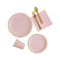 YIWU SANDY PAPER PRODUCTS CO., LTD Everyday Entertaining Pink Flowers Gold Edge Plates, 9 Inches, 8 Count