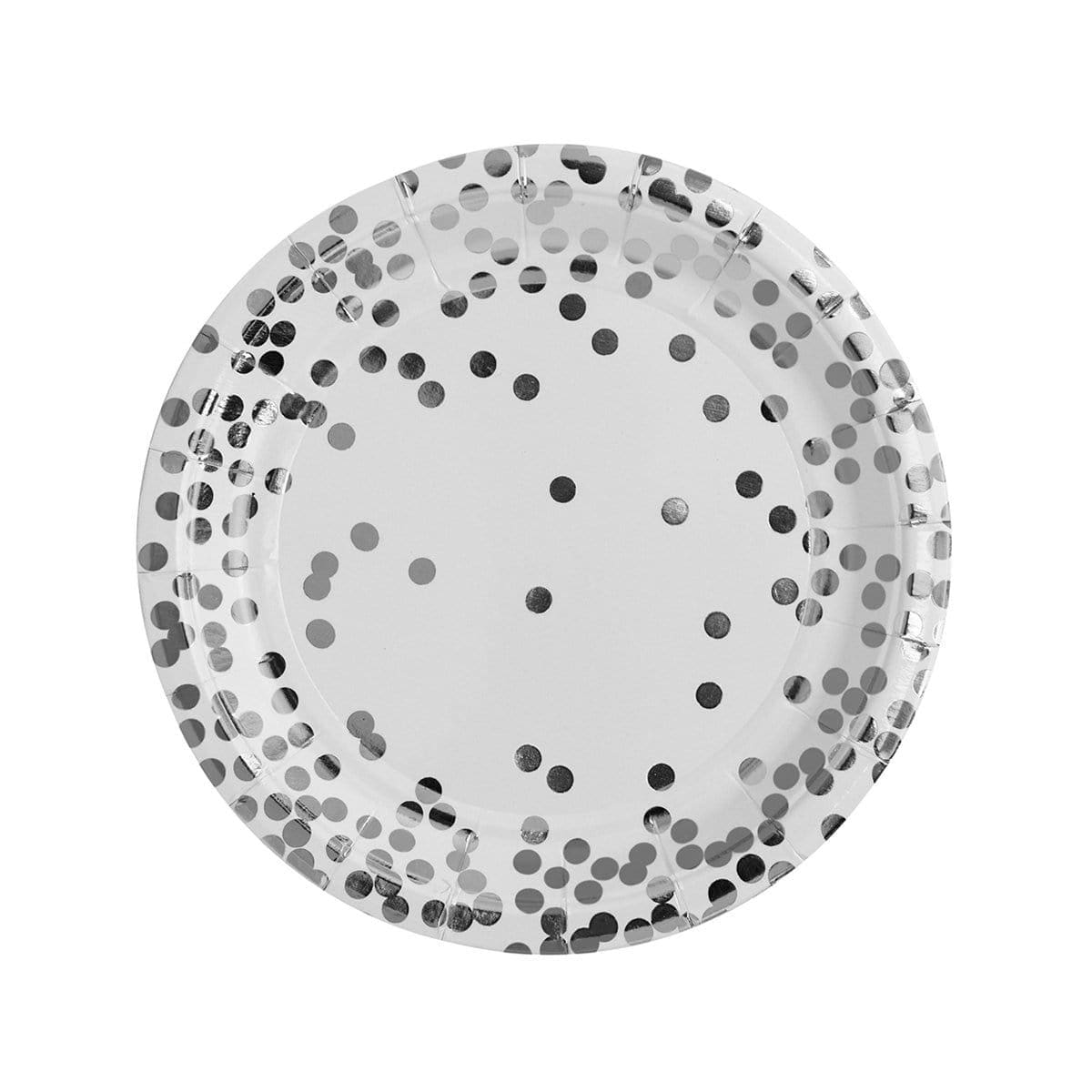 Buy Everyday Entertaining Plates 7'' - Silver Confetti - 8/Pk sold at Party Expert