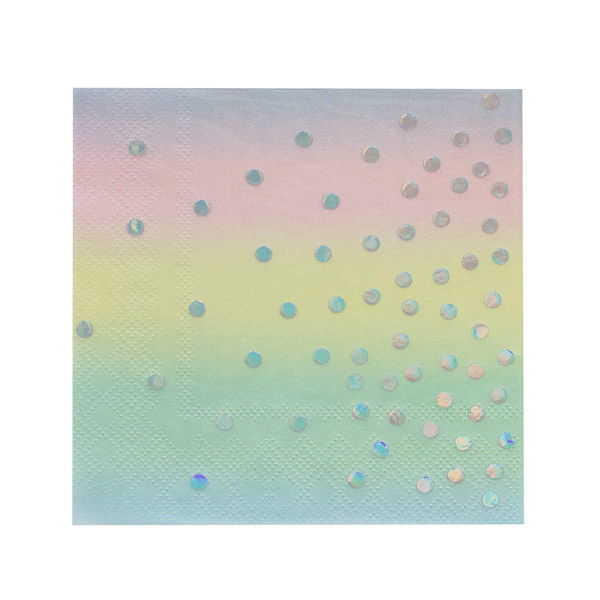 YIWU SANDY PAPER PRODUCTS CO., LTD Everyday Entertaining Rainbow Confetti Beverage Napkins, 16 Count